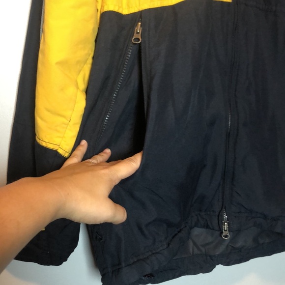 Abercrombie Vintage AF Performance Ski Jacket Mens Medium Blue Yellow Heavy Coat - Picture 5 of 17